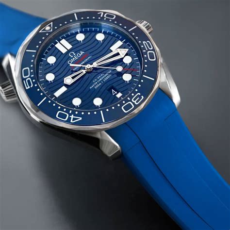 omega seamaster 300 on rubber strap|omega seamaster 300m nato strap.